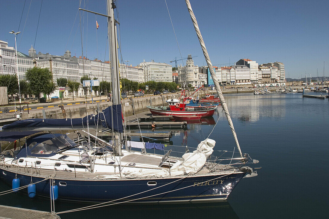 Fishing port. Dársena de La Marina, La Coruña. Galicia, Spain