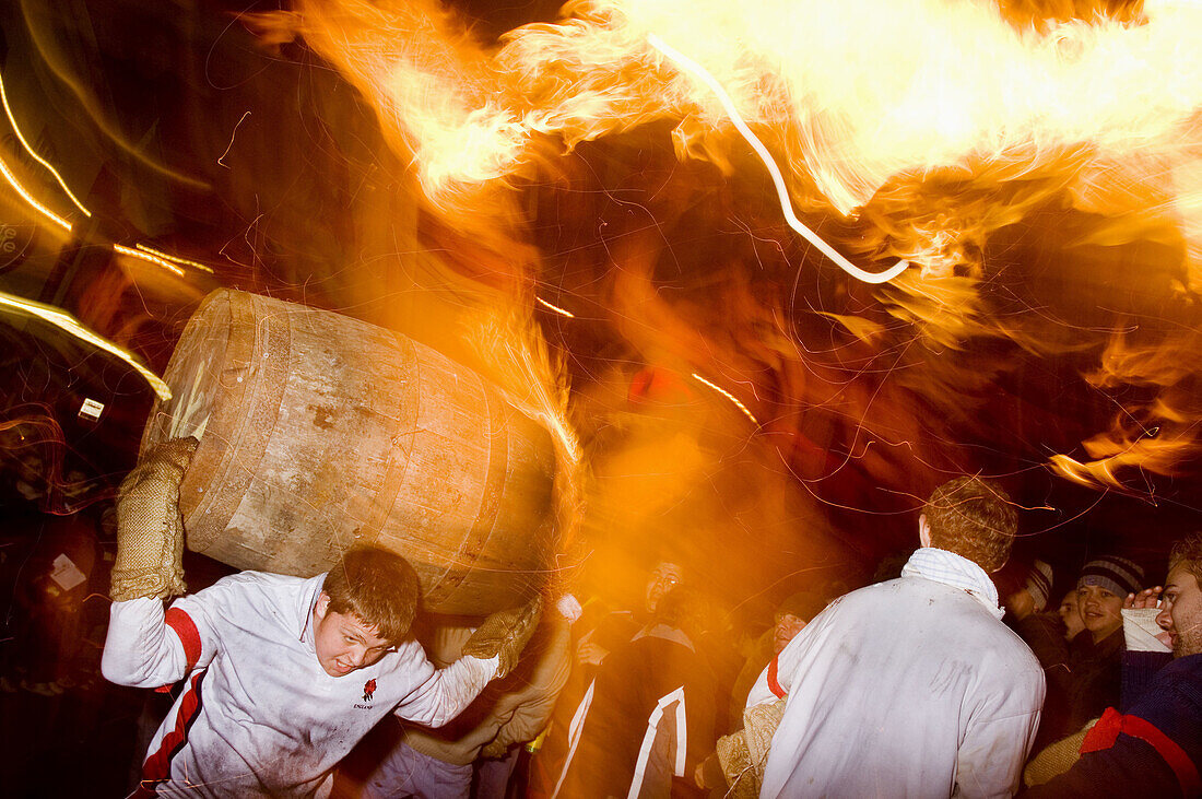 Rolling of the Tar Barrels Ottery St Mary Devon GB