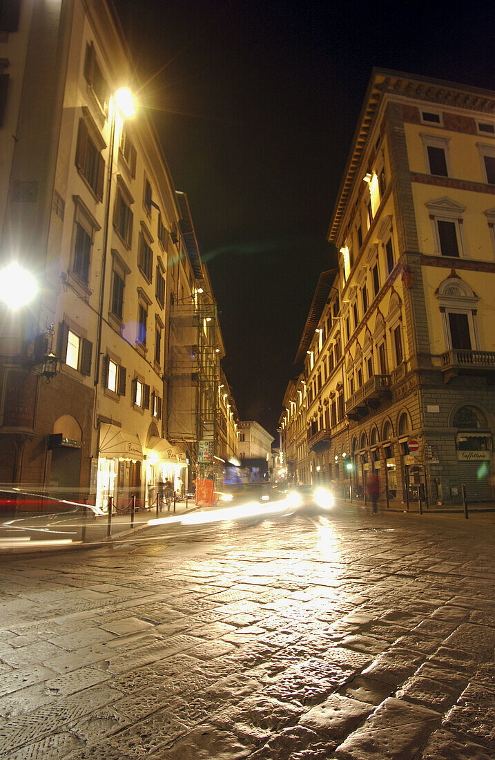 Night street in Rome. Lazio, Italy