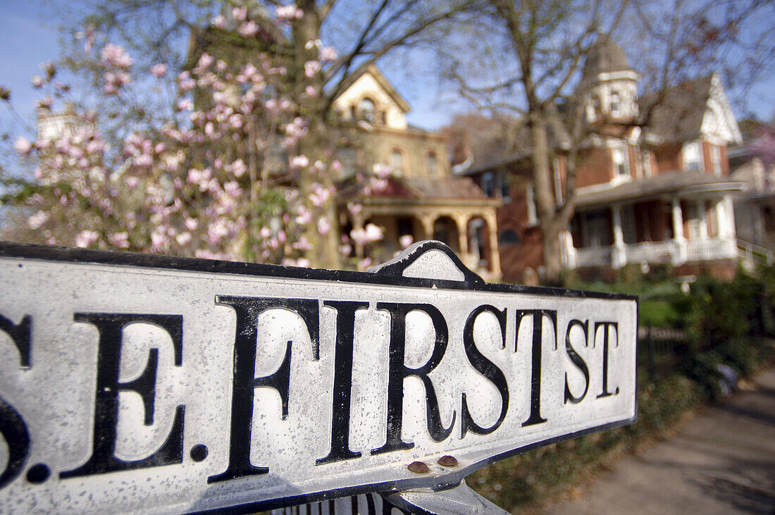 South East 1st Street in Evansville. Indiana, USA