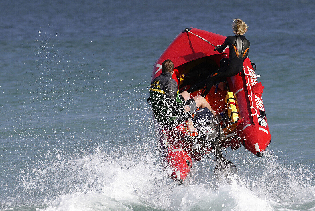 Surf Rescue Action. Perth. Western Australia