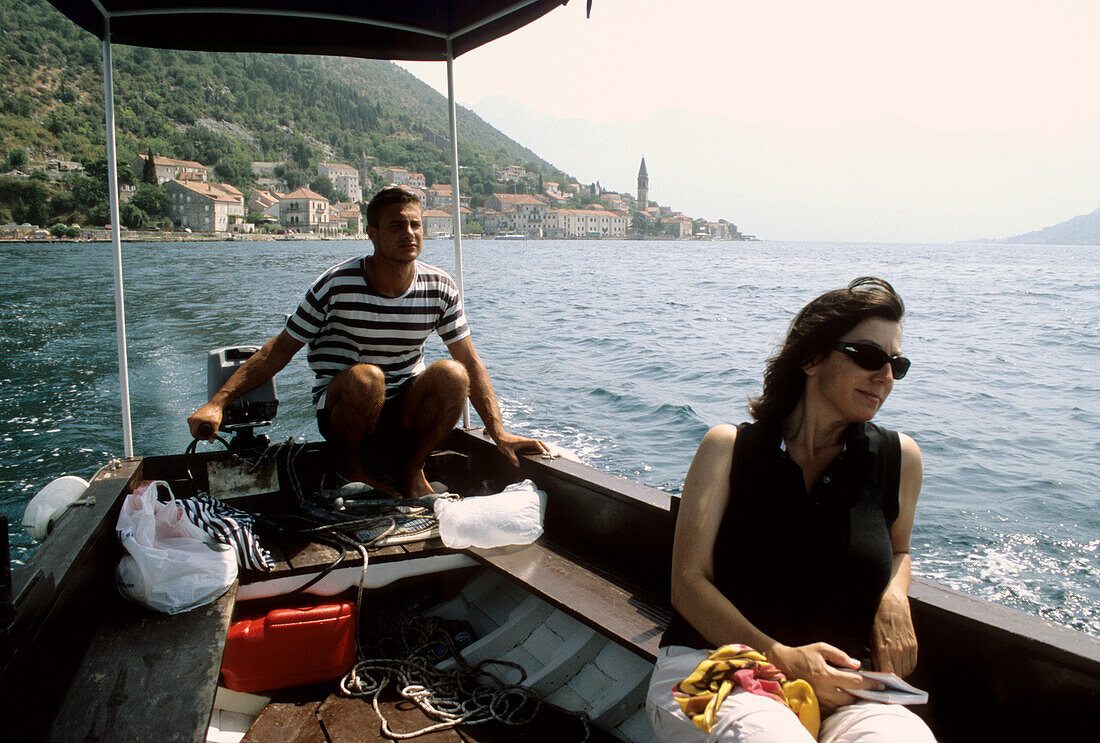 Bootsausflug bei Perast, Bucht von Kotor, Montenegro