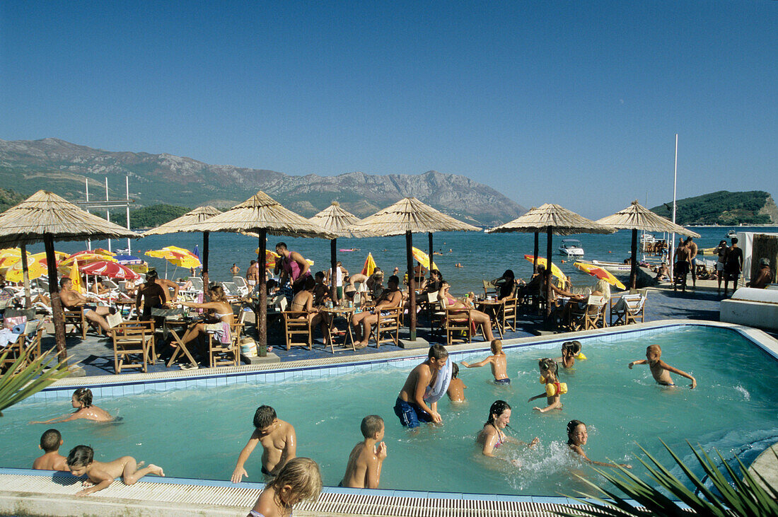 Children´s pool at the beach of Budva, Montenegro