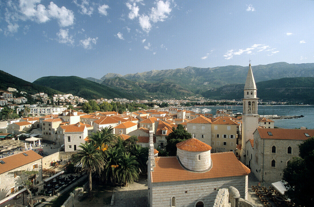 Blick auf die Stadt, Budva, Montenegro