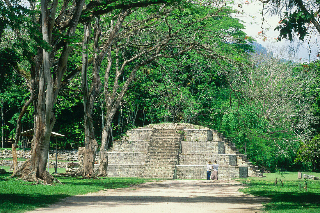 Ruinen der Maya Stadt Copan, Honduras Great Plaza, Honduras