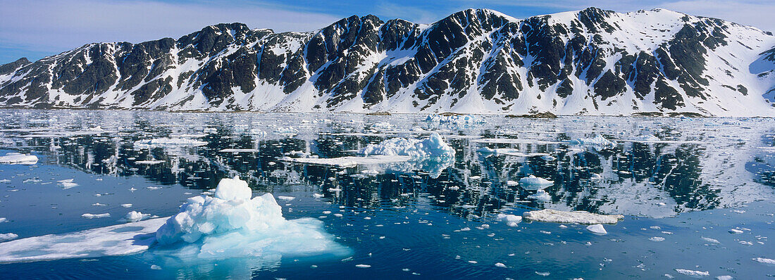 Eislandschaft, Fuglefjorden, Spitzbergen, Norwegen, Europa