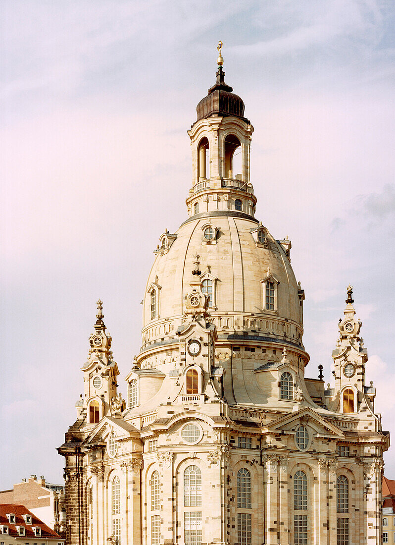 The rebuilt Dresdner Frauenkirche, Church of Our Lady in Dresden, UNESCO, Saxony, Germany, Europe