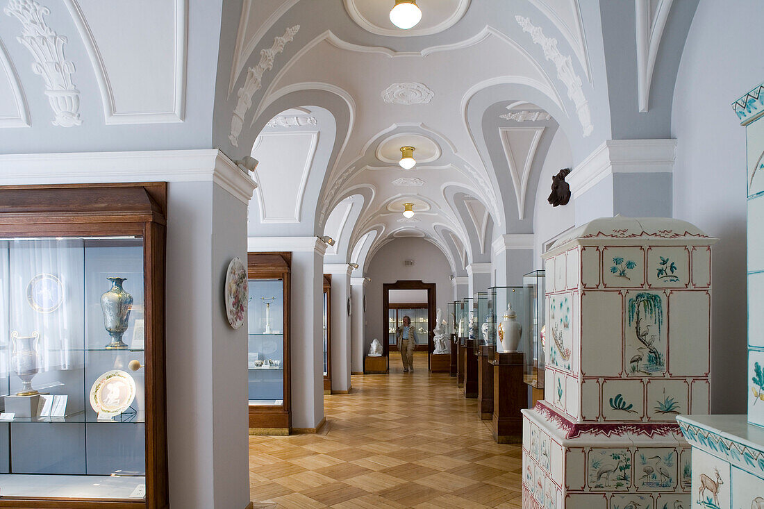 Porzellan Manufaktur Meissen, showroom, masterpieces in historism style, Meissen, Saxony, Germany, Europe