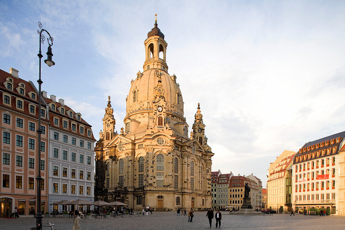 Neumarkt with Dresdner Frauenkirche, Church of Our Lady, Dresden, Saxony, Germany, Europe