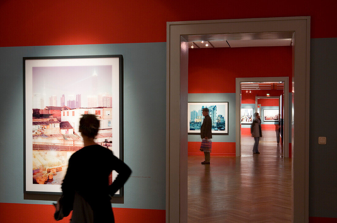 People visiting the Museum fur Kunst und Gewerbe, Hamburg, Germany