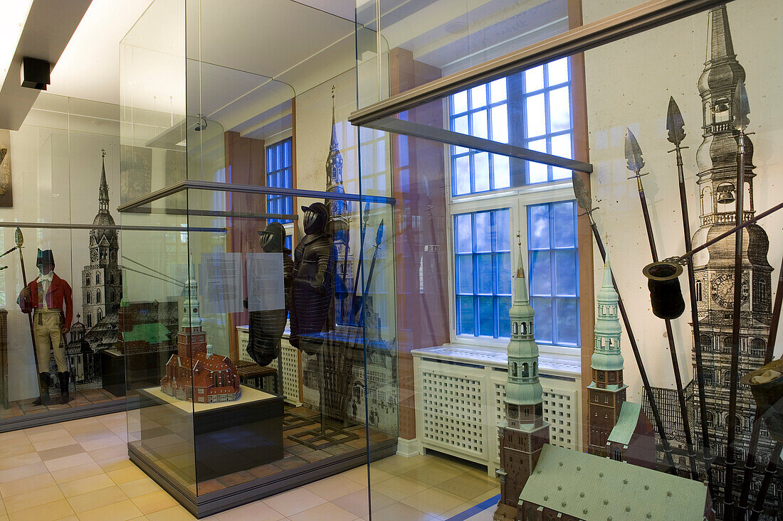 Deserted exhibition hall at the Museum fuer Hamburgische Geschichte, Hamburg, Germany, Europe