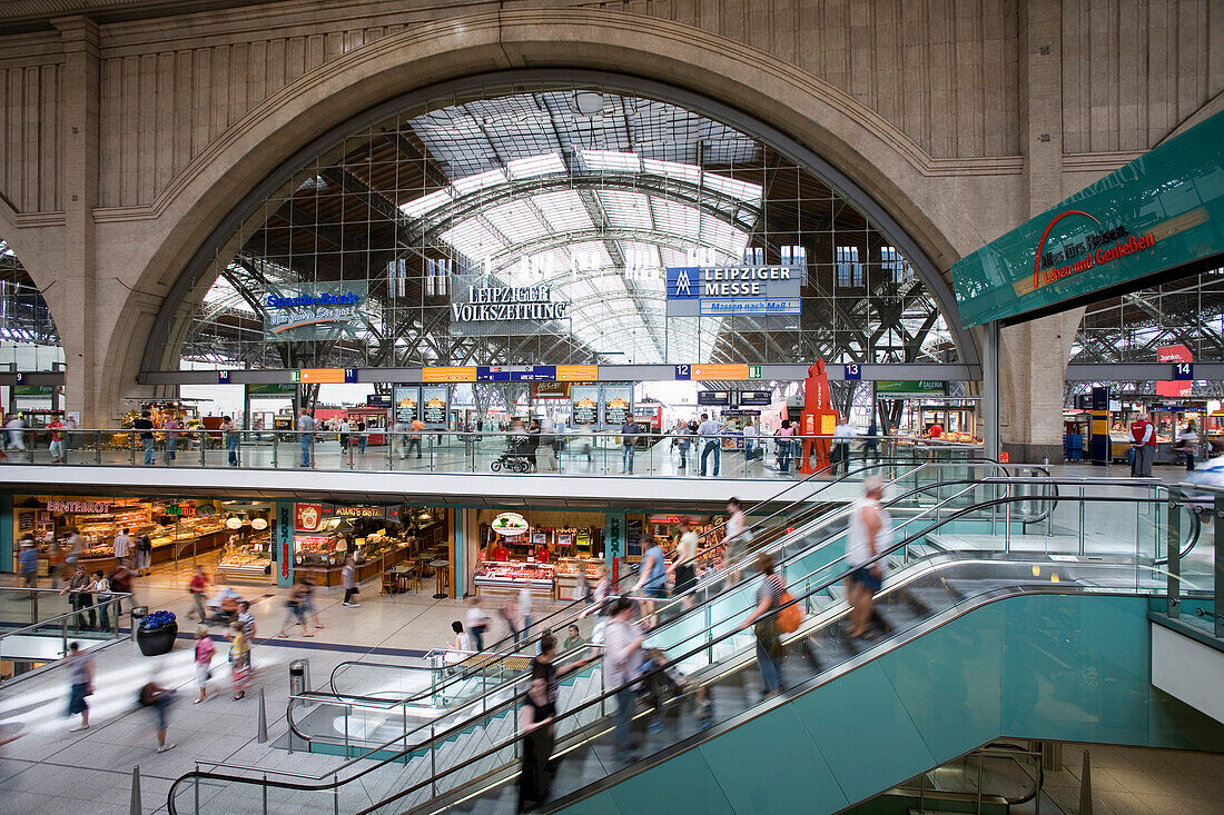 Im Hauptbahnhof, Leipzig, Sachsen, Deutschland
