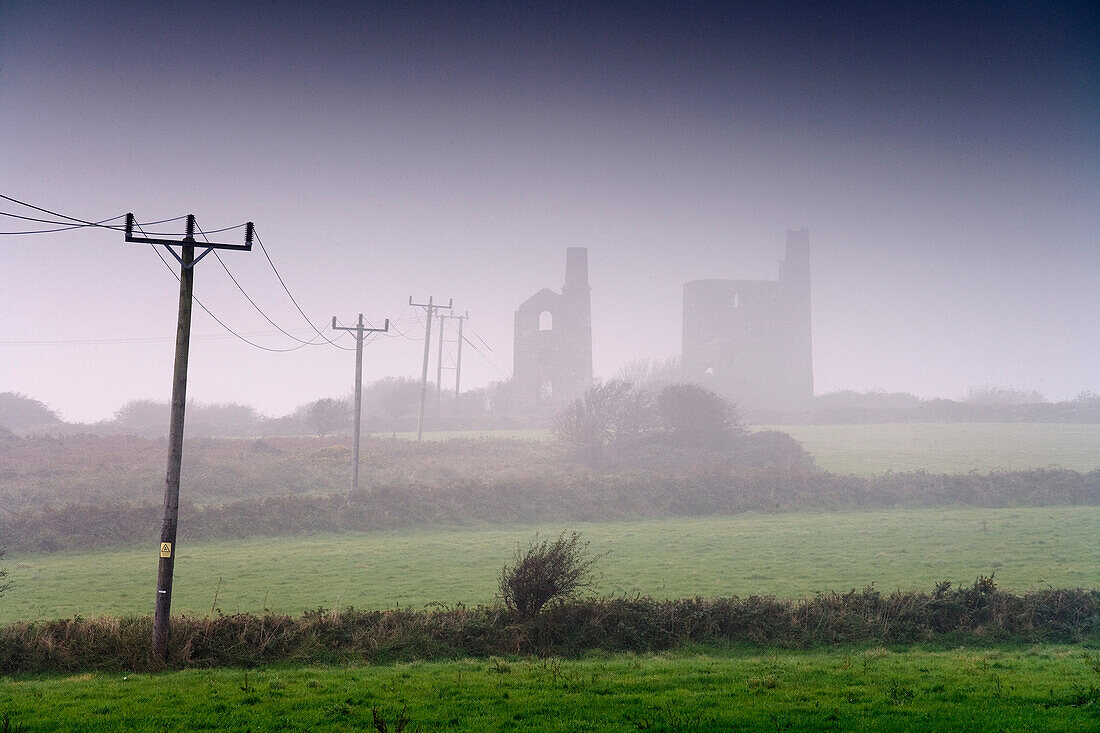 Europa, England, Cornwall, Alte Zinnminen bei Carnkie