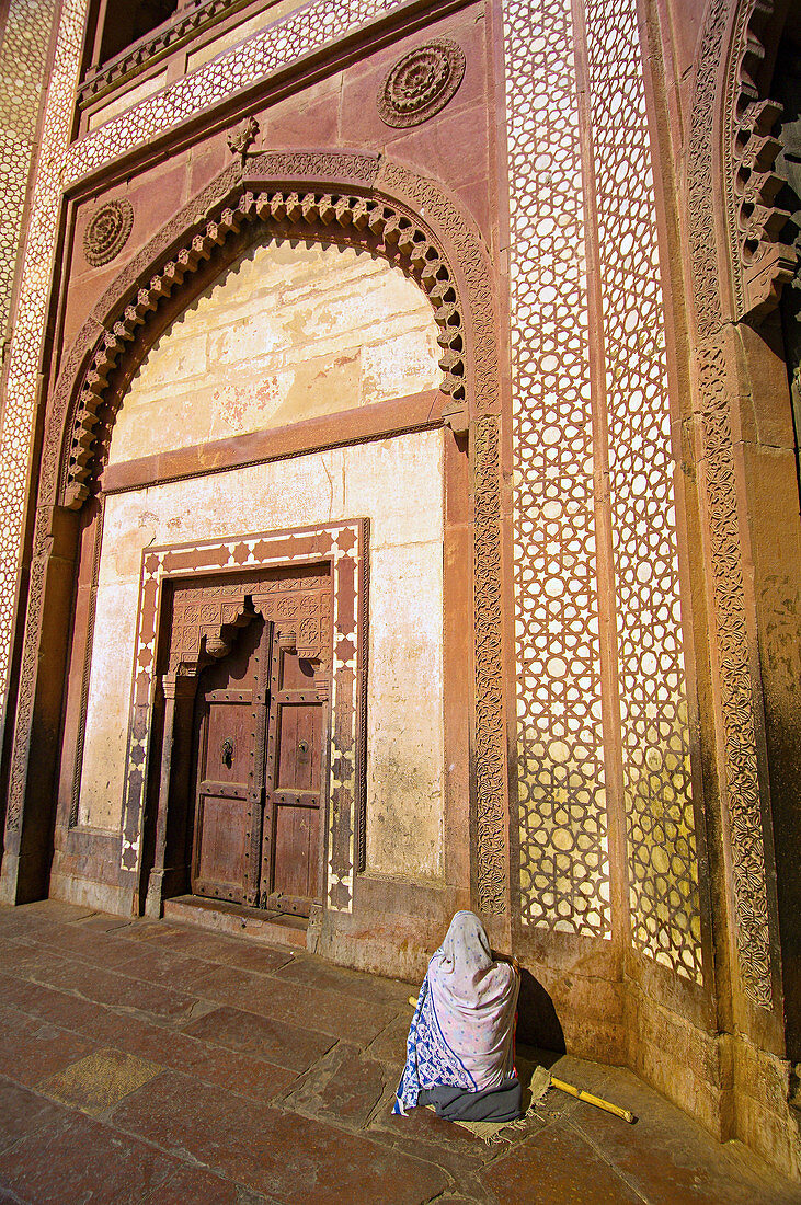 Buland Darwaza (Buland Gate), also known as the Gate of Magnificence, Jama Masjid Mosque, Fatehpur Sikri, Uttar Pradesh, India