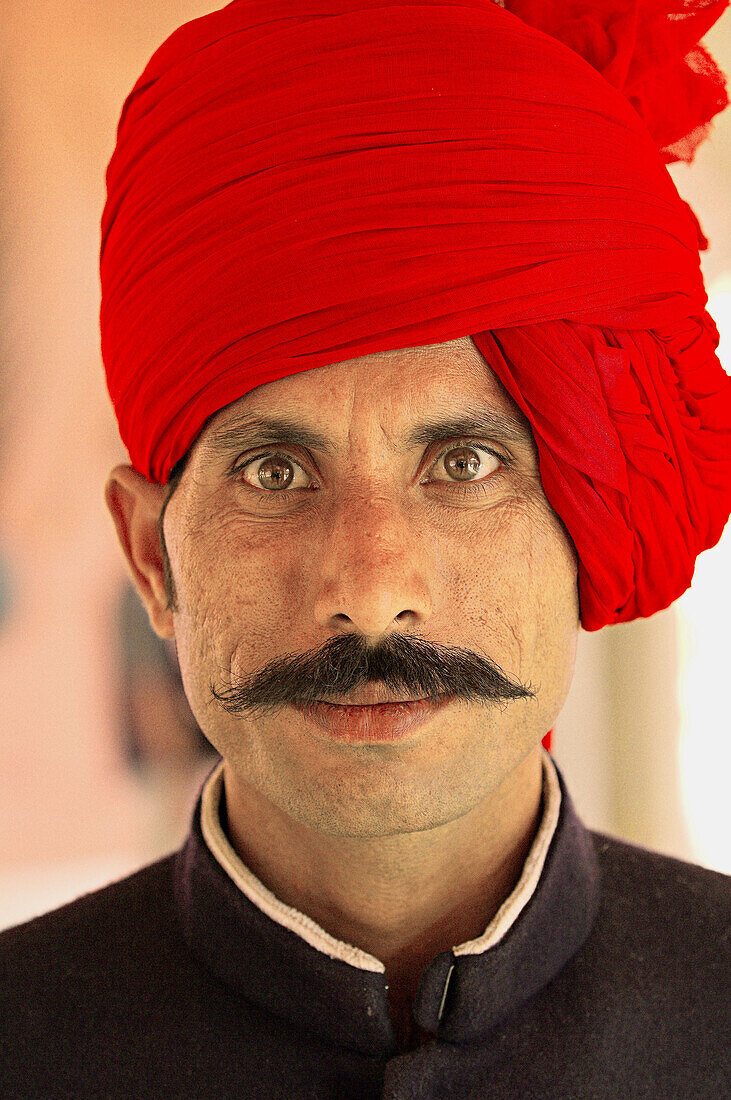 Palace Guard at the City Palace, Jaipur, Rajasthan, India