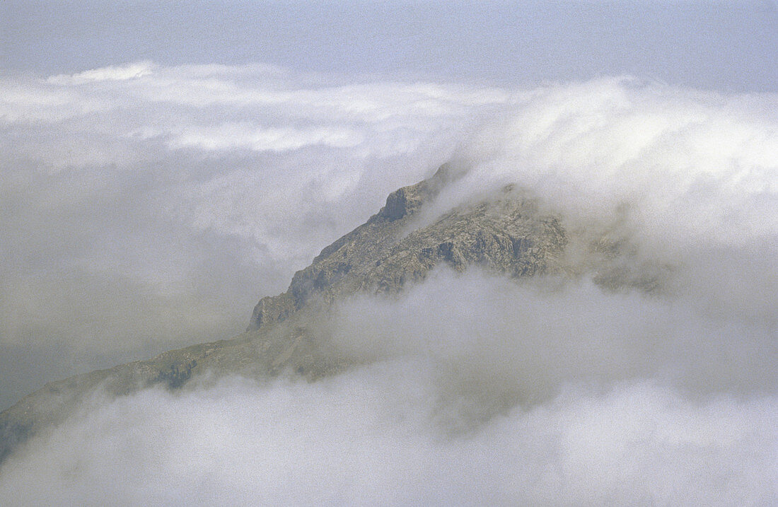 Clouds over Puig Tomir, Serra de Tramuntana, Majorca. Balearic Islands, Spain