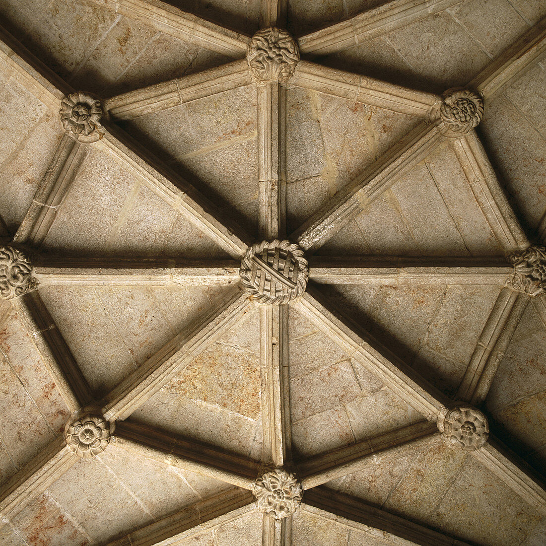 Ceiling detail, cloister of the Monastery of the Hieronymites. Belem, Lisbon. Portugal