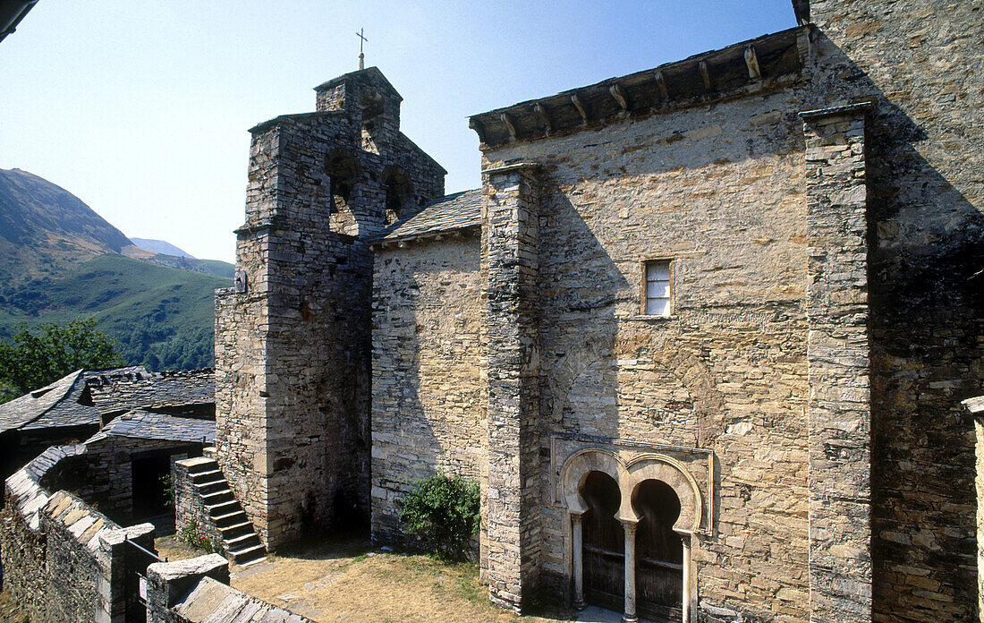 Mozarabic church (Xth century), Peñalba de Santiago. León province, Castilla-León, Spain