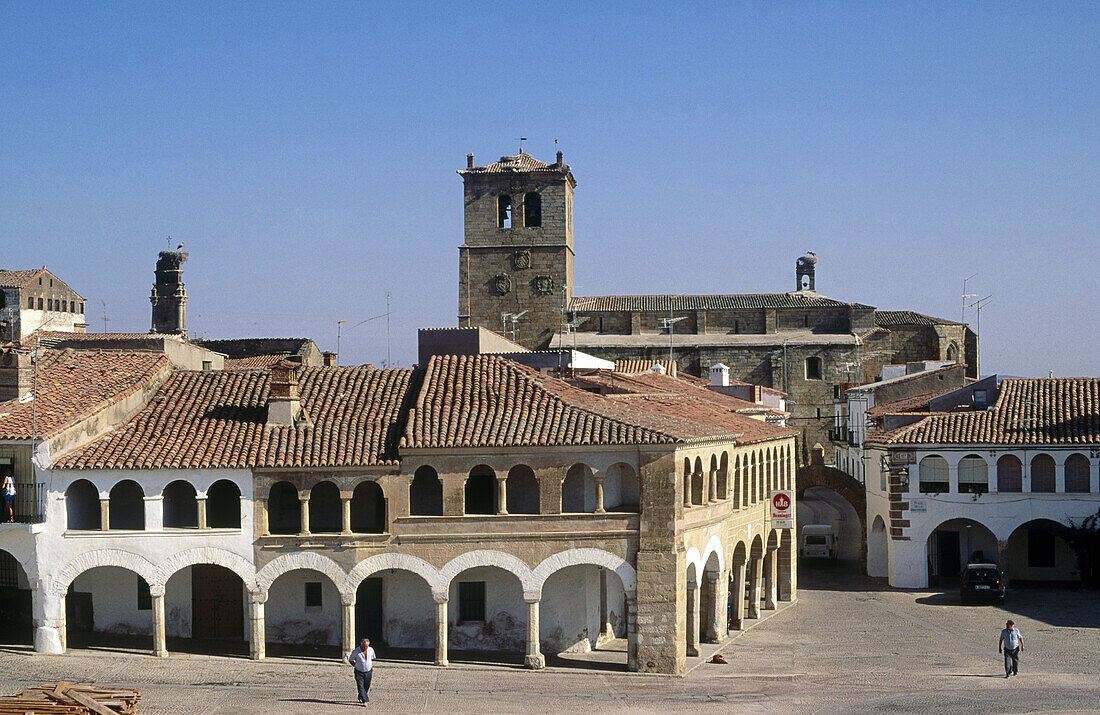 Main square. Garrovillas. Cáceres province. Extremadura. Spain.