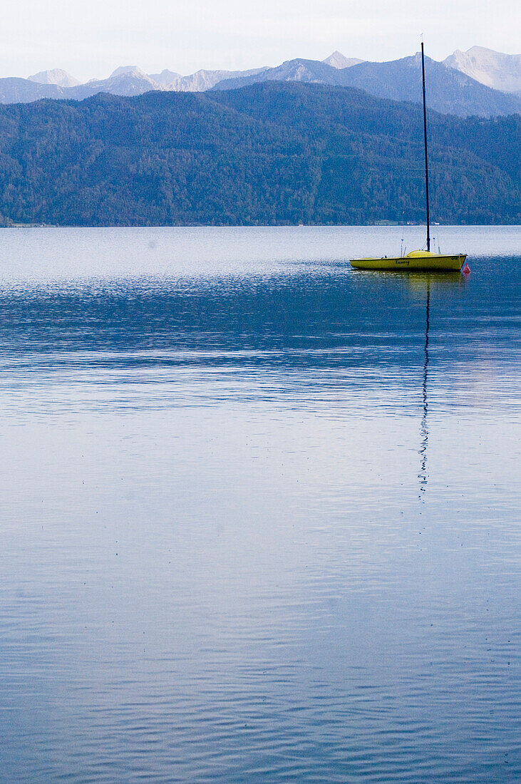Lake Walchensee in the evening light, Bavaria, Germany