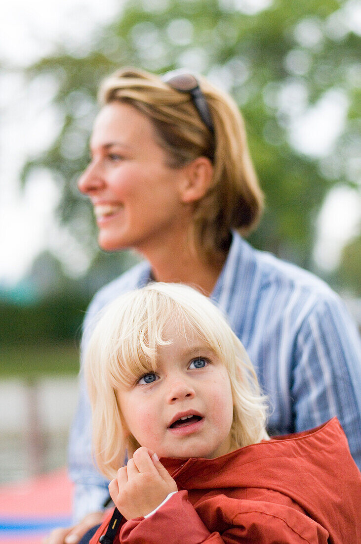 Mother and daughter, close up, Bavaria, Germany