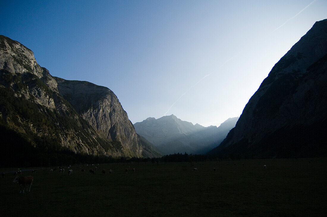 Mountains at dusk, Bavaria, Germany