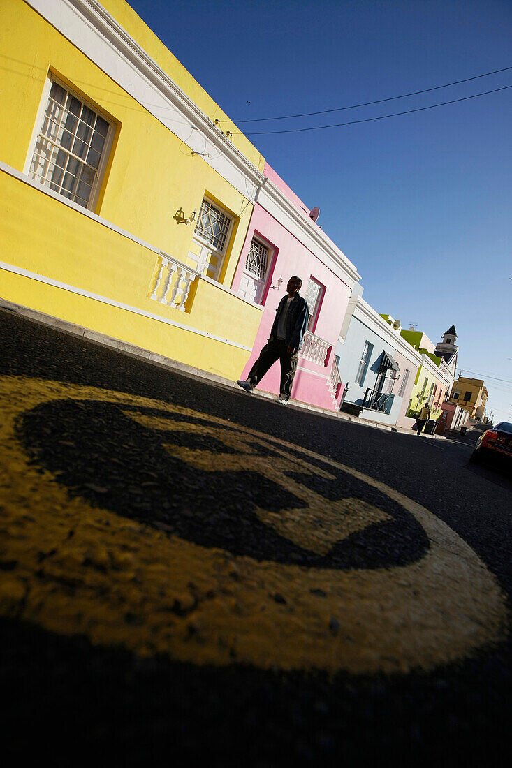 Colourful houses in the Malay Quarter, Bo-Kaap, Cape Town, Western Cape, South Africa