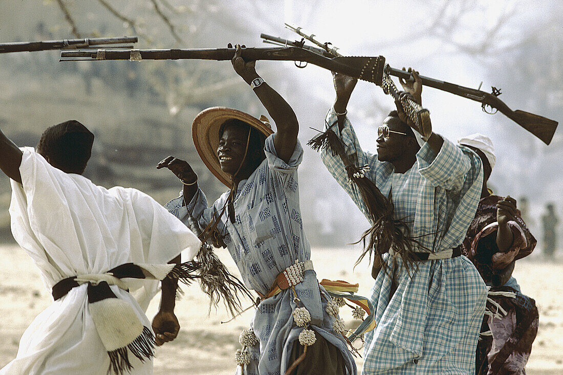 Funeral ceremony for the Hogon of Sanga, supreme religious and political leader of Dogon Country. Mali