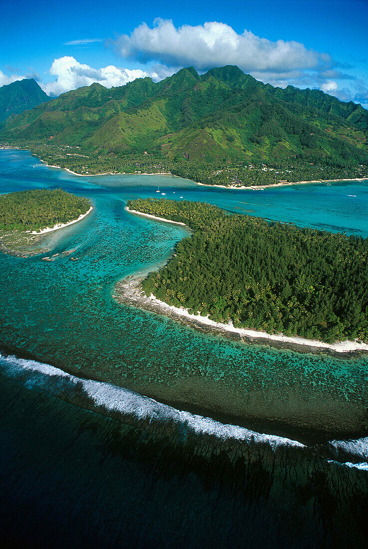 Moorea Island, aerial view. French Polynesia.