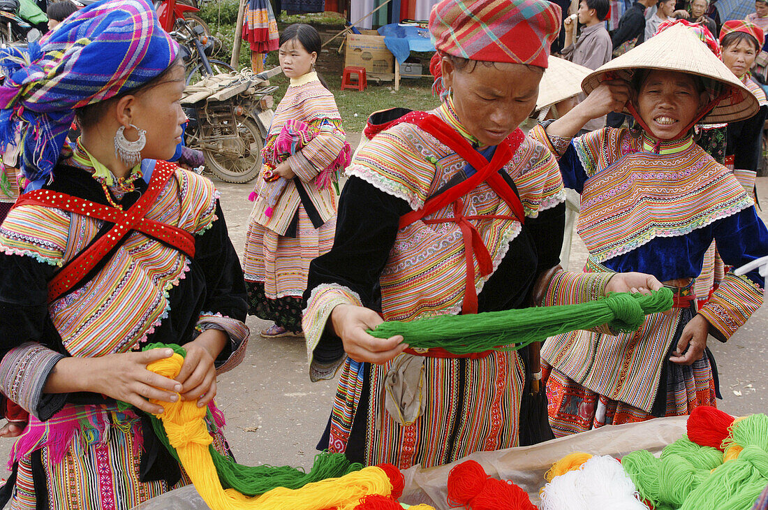 Hmong market. Bac Ha. Sapa region. North Vietnam.