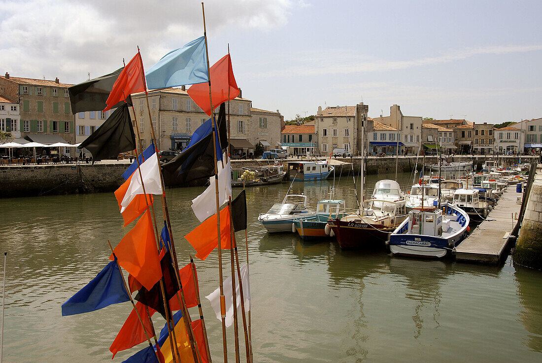 Harbour. Saint-Martin. Ile de Ré. Charente-Maritime. Poitou Charentes. France.