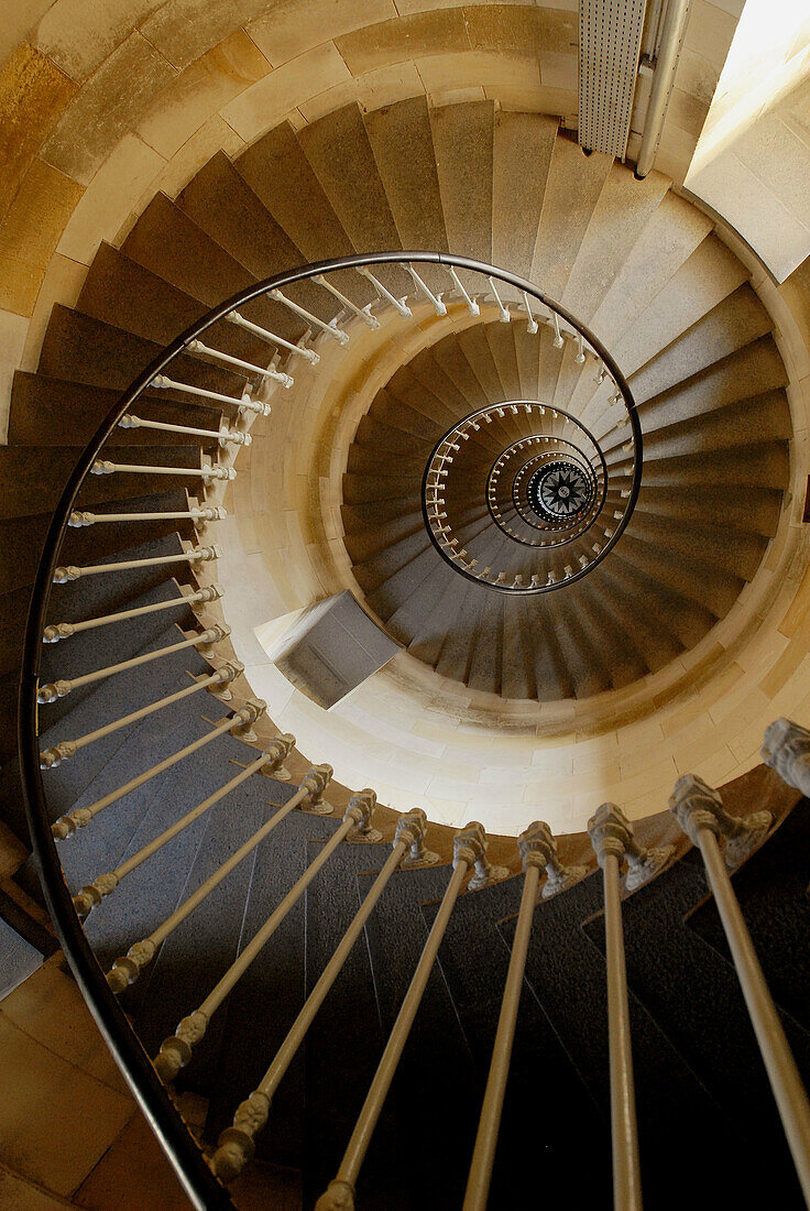 Spiral staircase. Ile de Ré. Poitou-Charentes. Charente-Maritime. France.