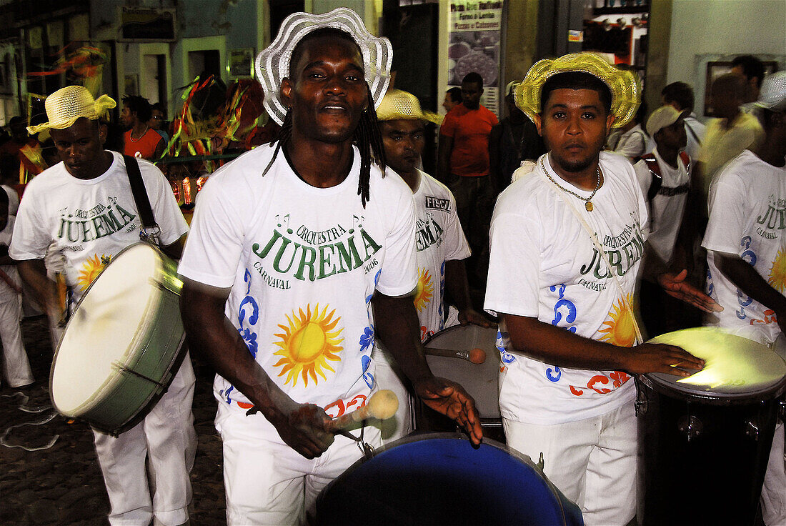 Carnival parade. Quarter of Pelourinho. Salvador de Bahia. Bahia. Brazil