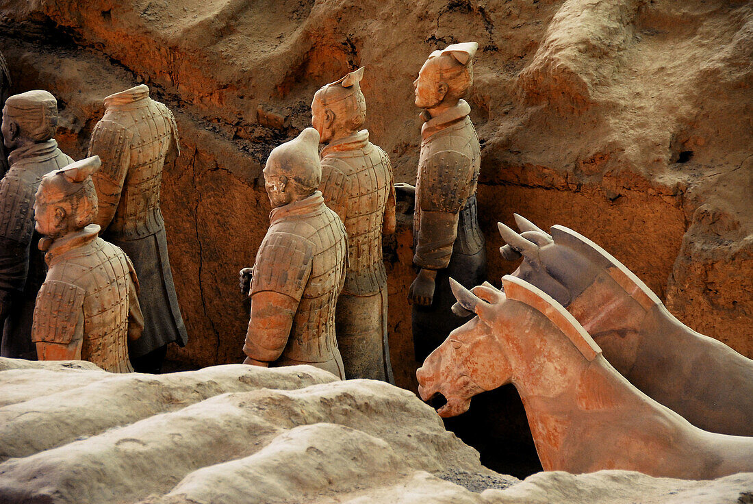 The Terracota Warriors. Xian City. Shaanxi Province. China.