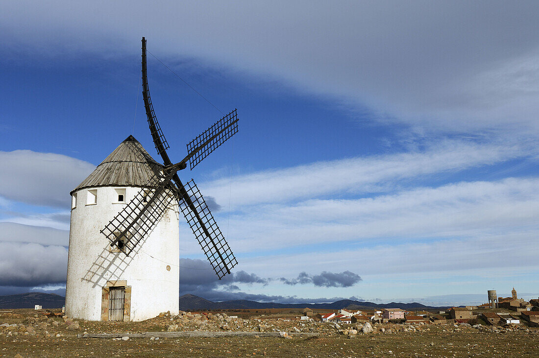 Windmill. Malanquilla. Zaragoza province. Aragón. Spain.