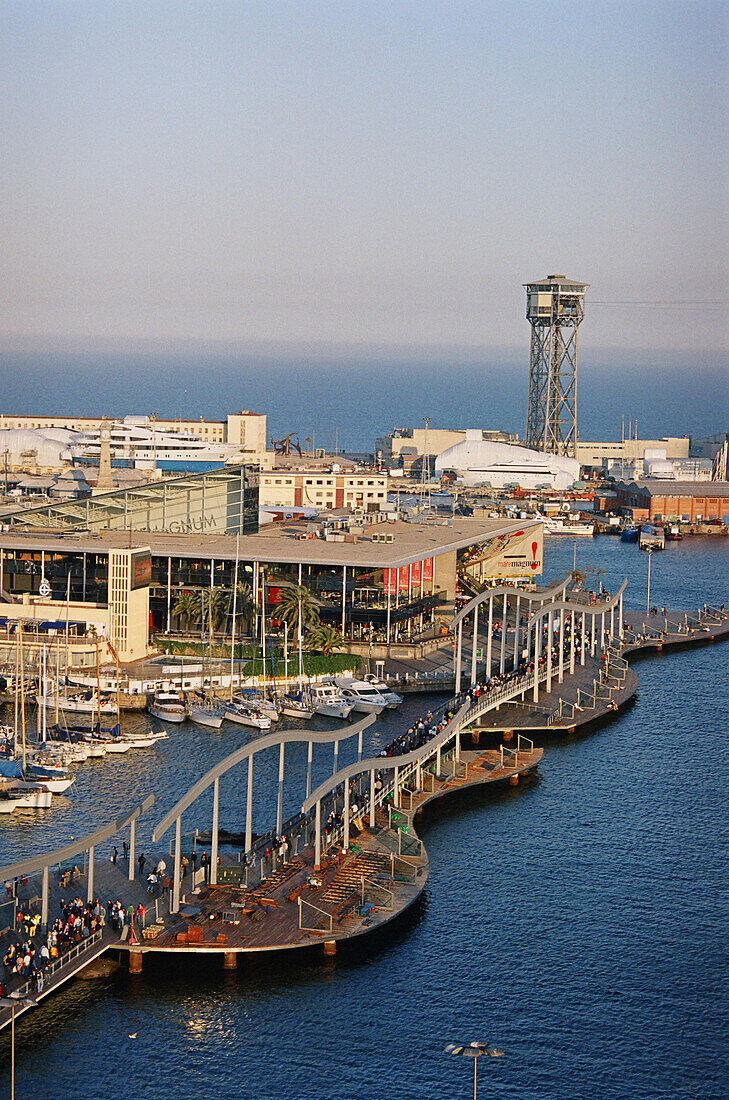 The Maremagnum Centre, located in the heart of Barcelonas Port Vell .Barcelona, Catalonia, Spain.