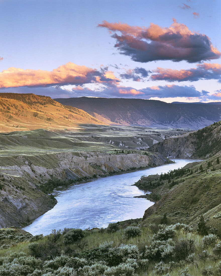 Fraser River Canyon at Last Light, Chilcotin, British Columbia, Canada
