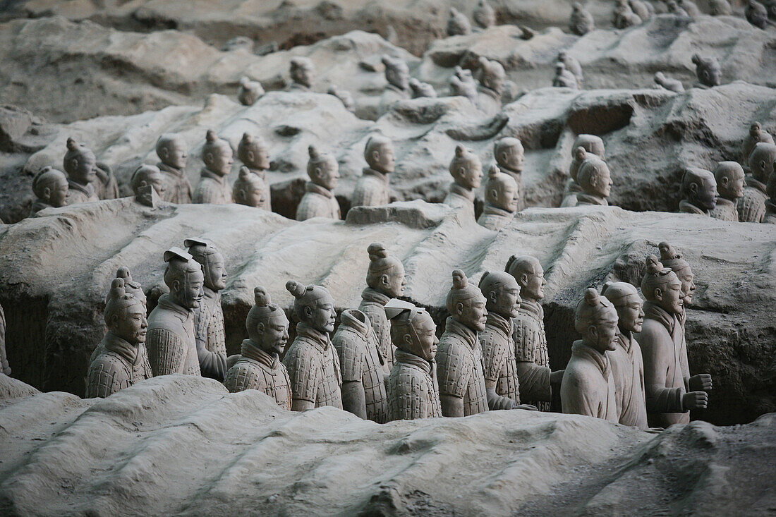 The terracotta army, Xian city area. Shaanxi province. China.