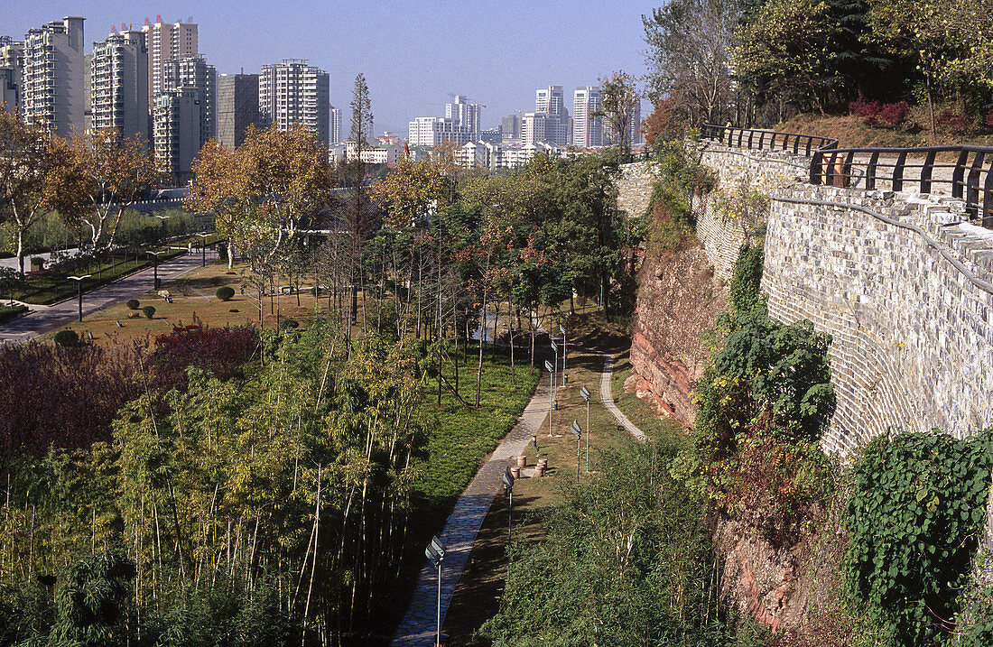 Ancient wall of the Ming Dynasty. Nanjing, China