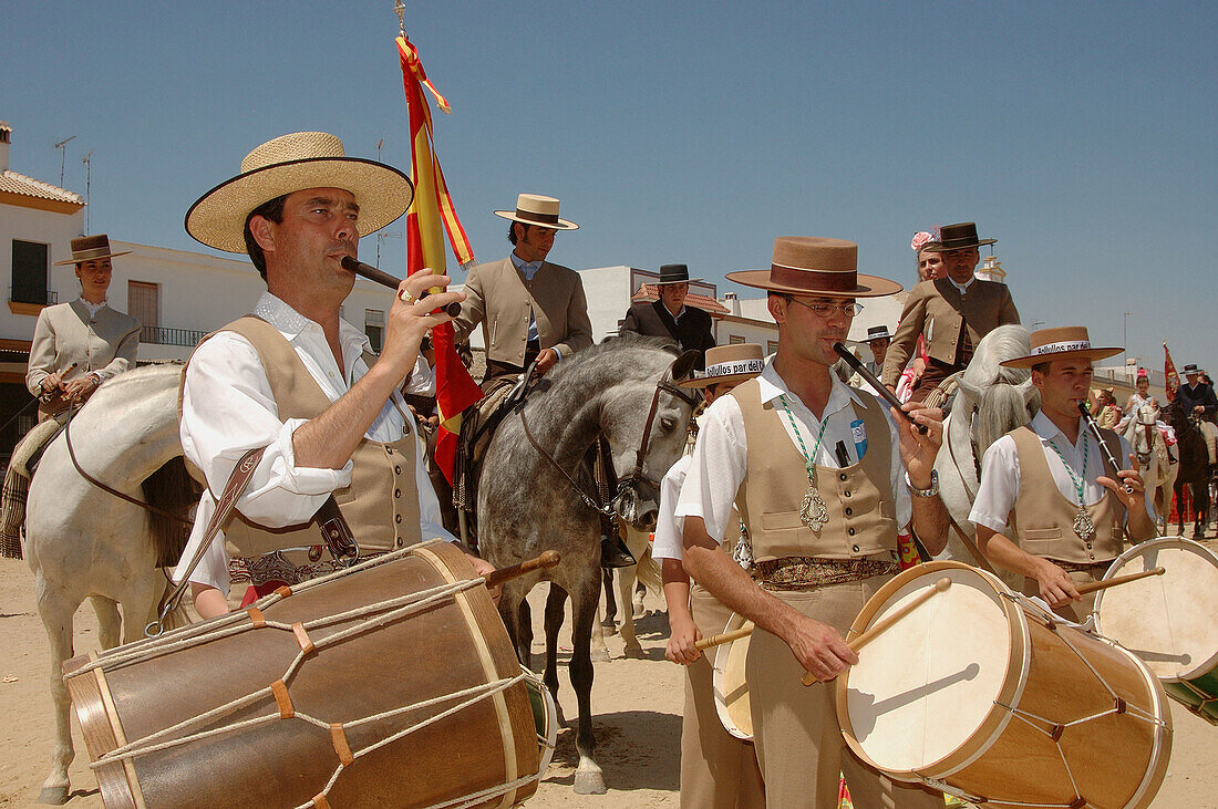 Romería (pilgrimage) to El Rocío. Huelva province, Spain