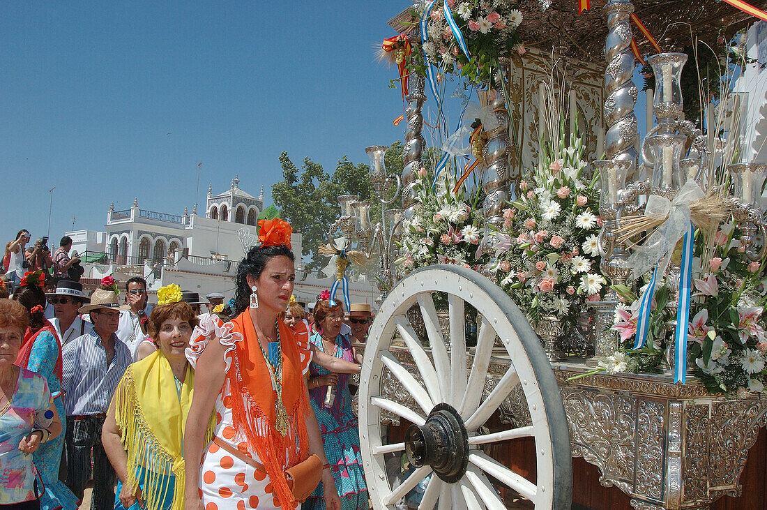 Romería (pilgrimage) to El Rocío. Huelva province, Spain