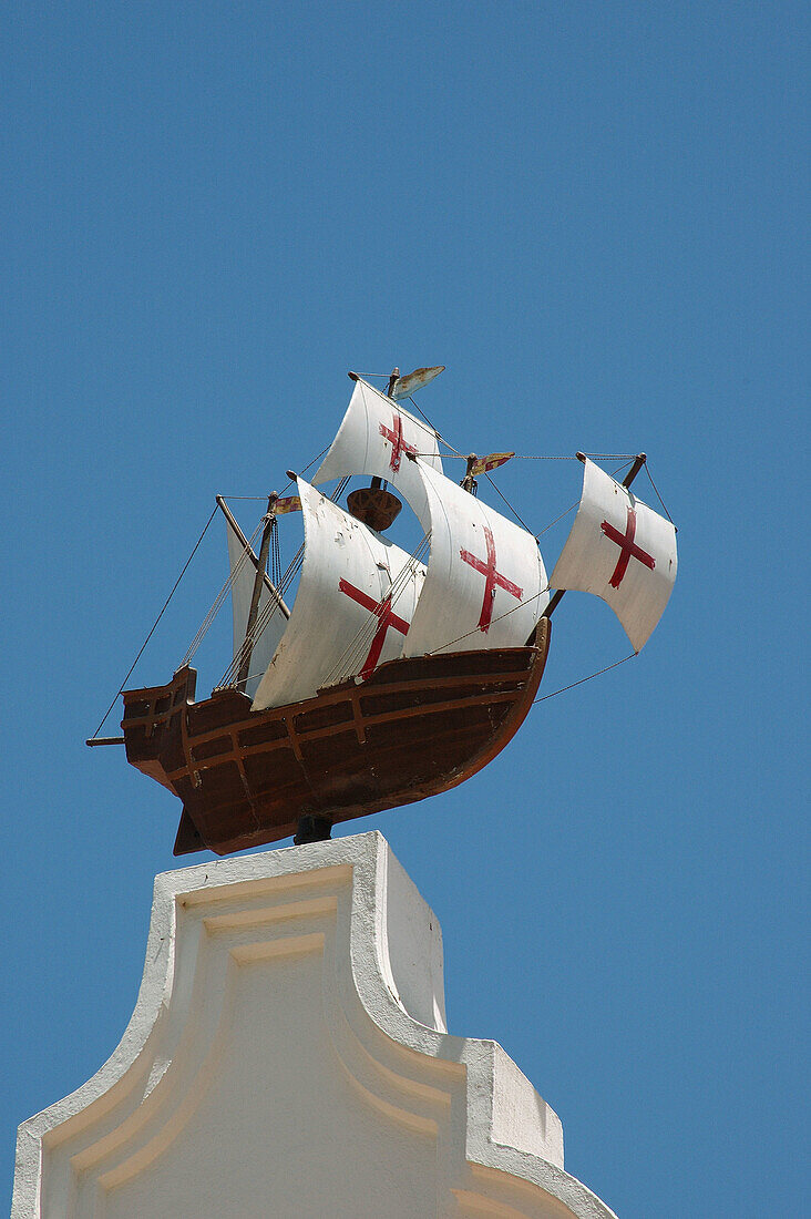Ship on top of the Ermita de la Romeria del Rocio. Huelva Province. Spain
