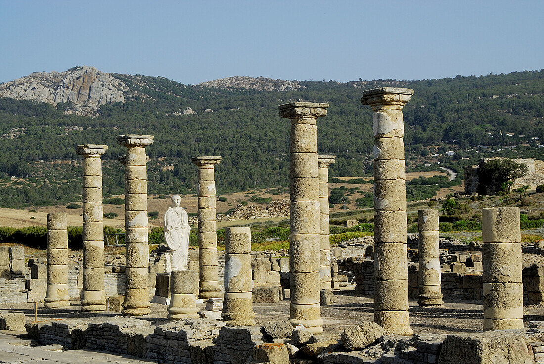 Ruins of old roman city of Baelo Claudia, Tarifa. Cadiz province, Andalusia, Spain