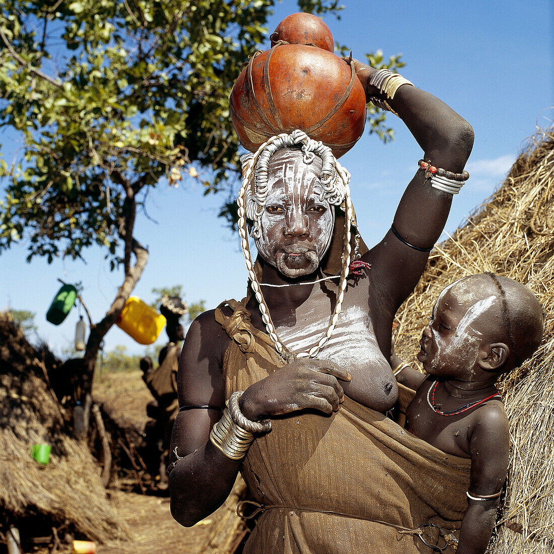 Woman Mursi Tribe Ethiopia License Image Image