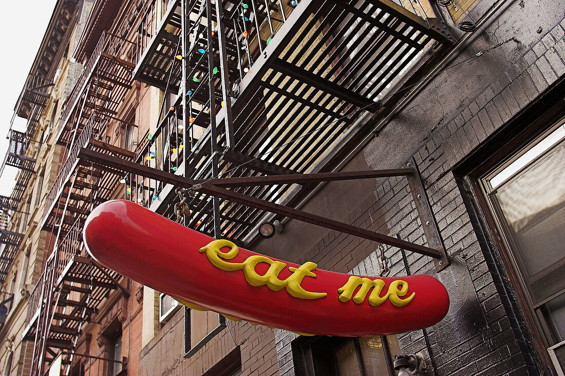 Hot Dog sign, NYC. USA