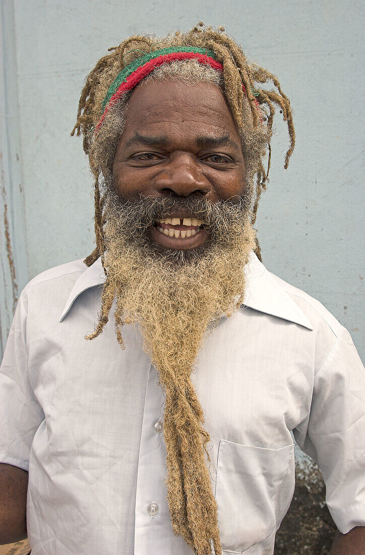 Man with dreadlocks near Port Antonio. Negril. Jamaica.