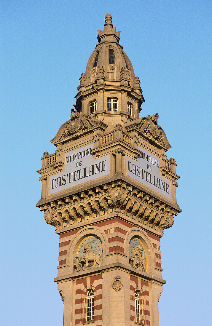 De Castellane tower in Epernay, Champagne district, France