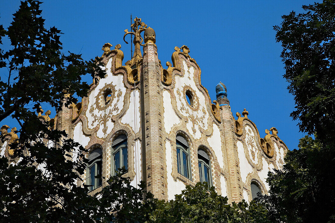 Art Nouveau Savings Bank building. Budapest. Hungary.