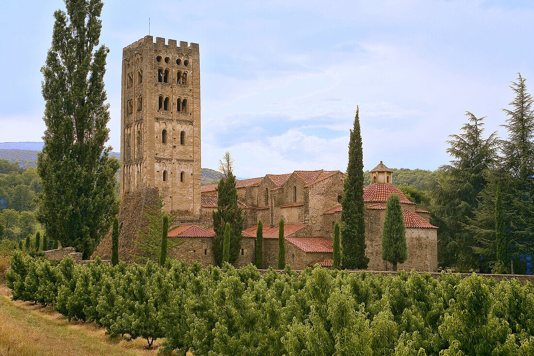 Benedictine abbey of Saint-Michel de Cuxa. Prades. Pyrenees-Orientales, Languedoc Roussillon. France