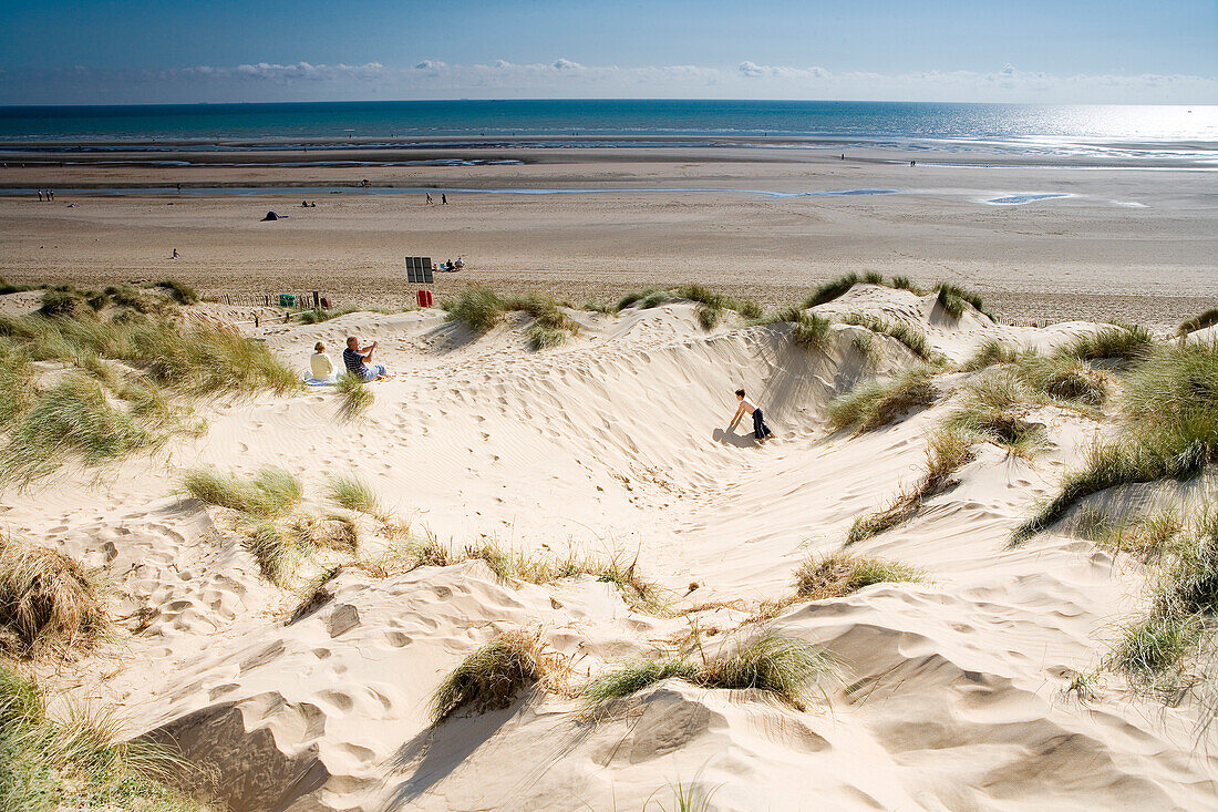 Sand dunes in Camber Sands, Kent, England, Europe